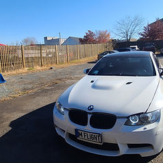 White BMW M3 after paint correction
