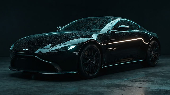 A freshly detailed car in a driveway