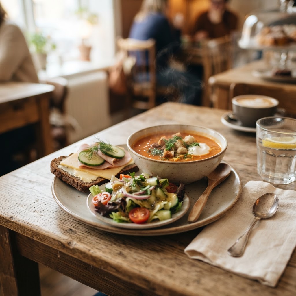 Lunch hos Gammelstads Konditori
