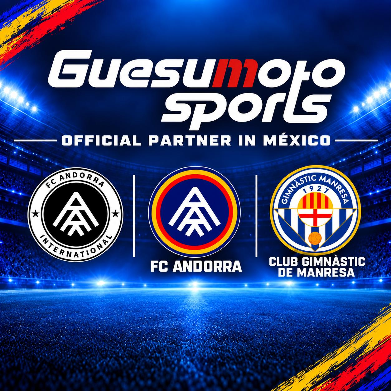 Guesumoto Sports, Official Partner in México, junto a FC Andorra International, FC Andorra y Club Gimnàstic de Manresa