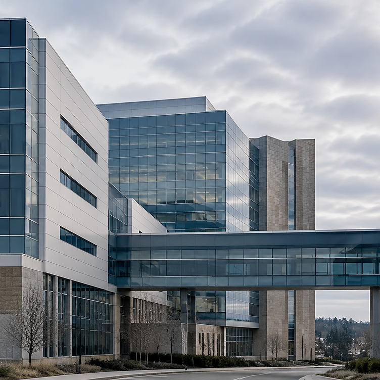 Architectural view representing Rochester, Minnesota's healthcare district