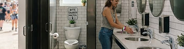 Reinigung fester vorhandener Toiletten