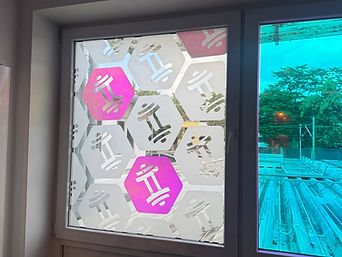 Folierte Glasflächen im TwinFit Fitnessclub Bad Honnef