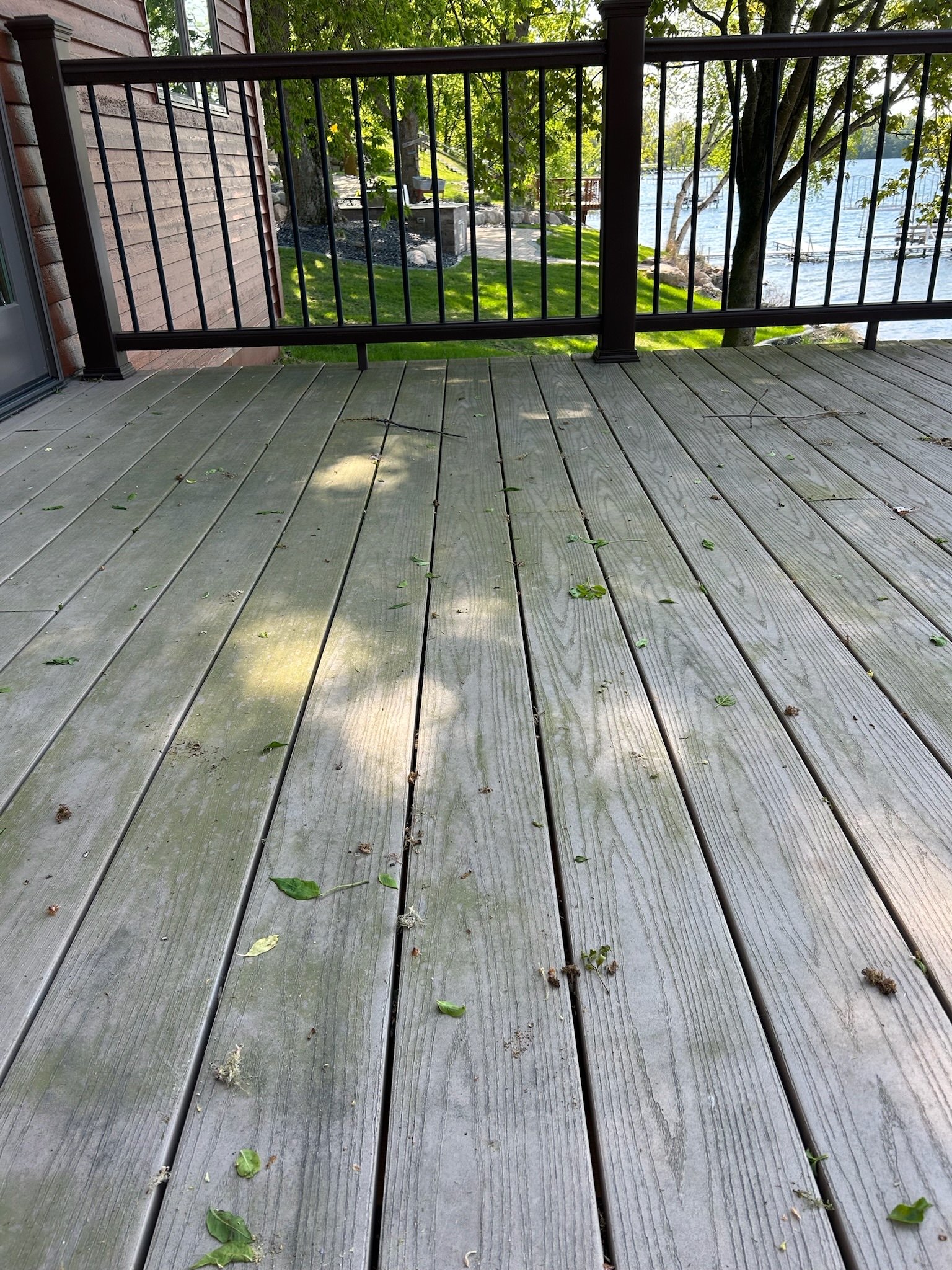 Wood deck restoration — before