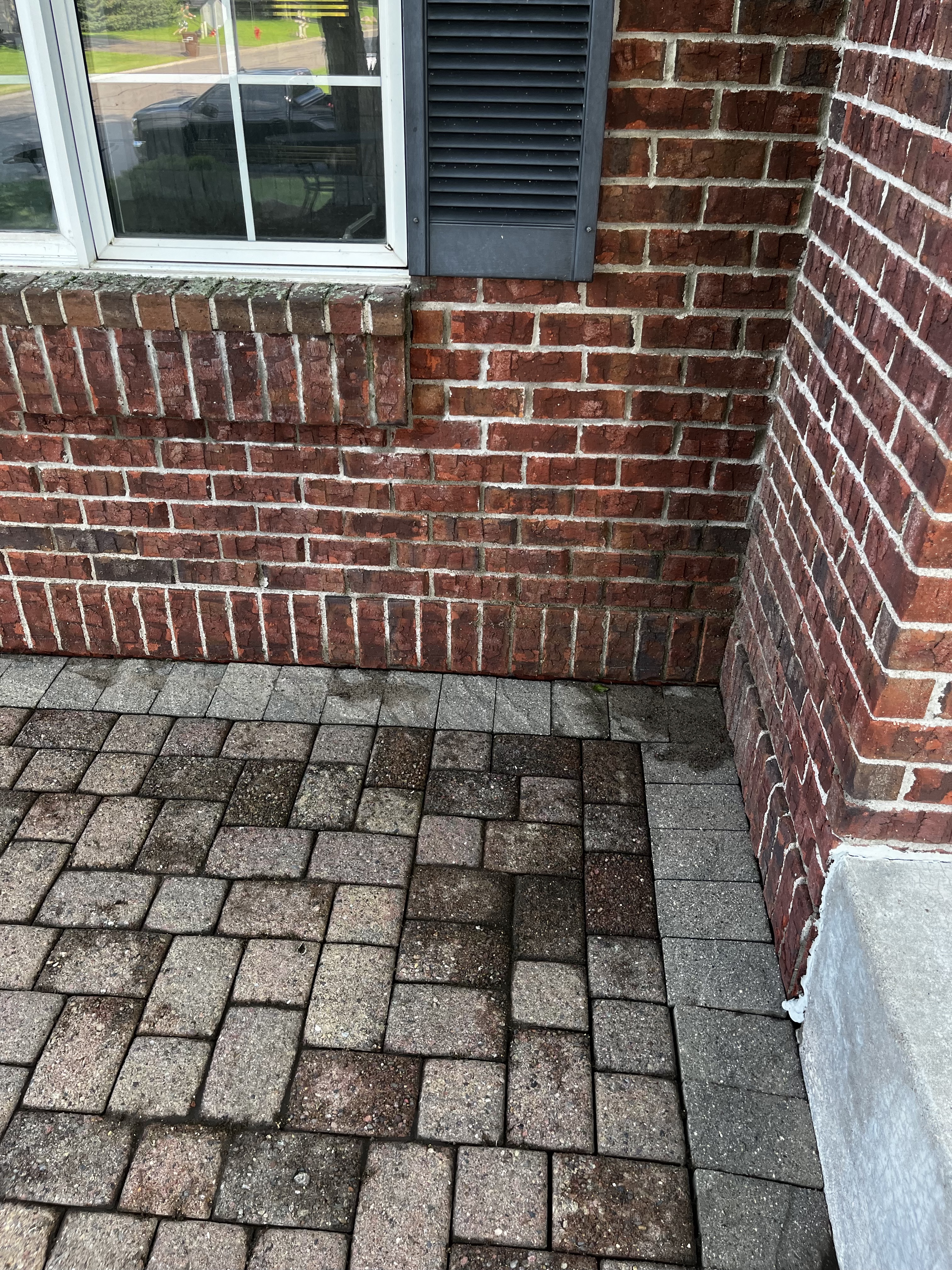 Brick wall & paver patio — after