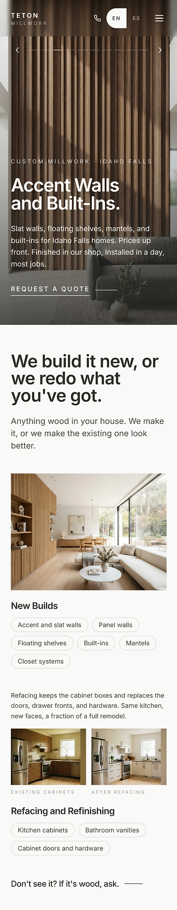 Teton Millwork — full page