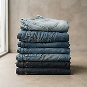 Jeans de mezclilla rectos