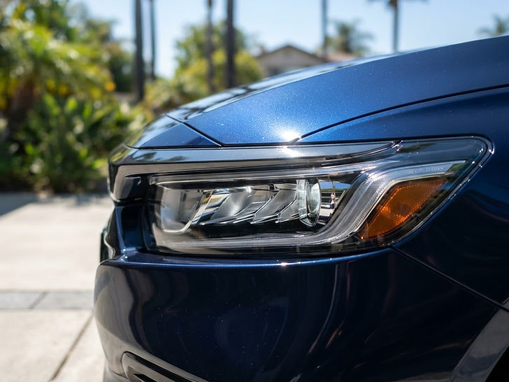 Honda Accord headlight after restoration