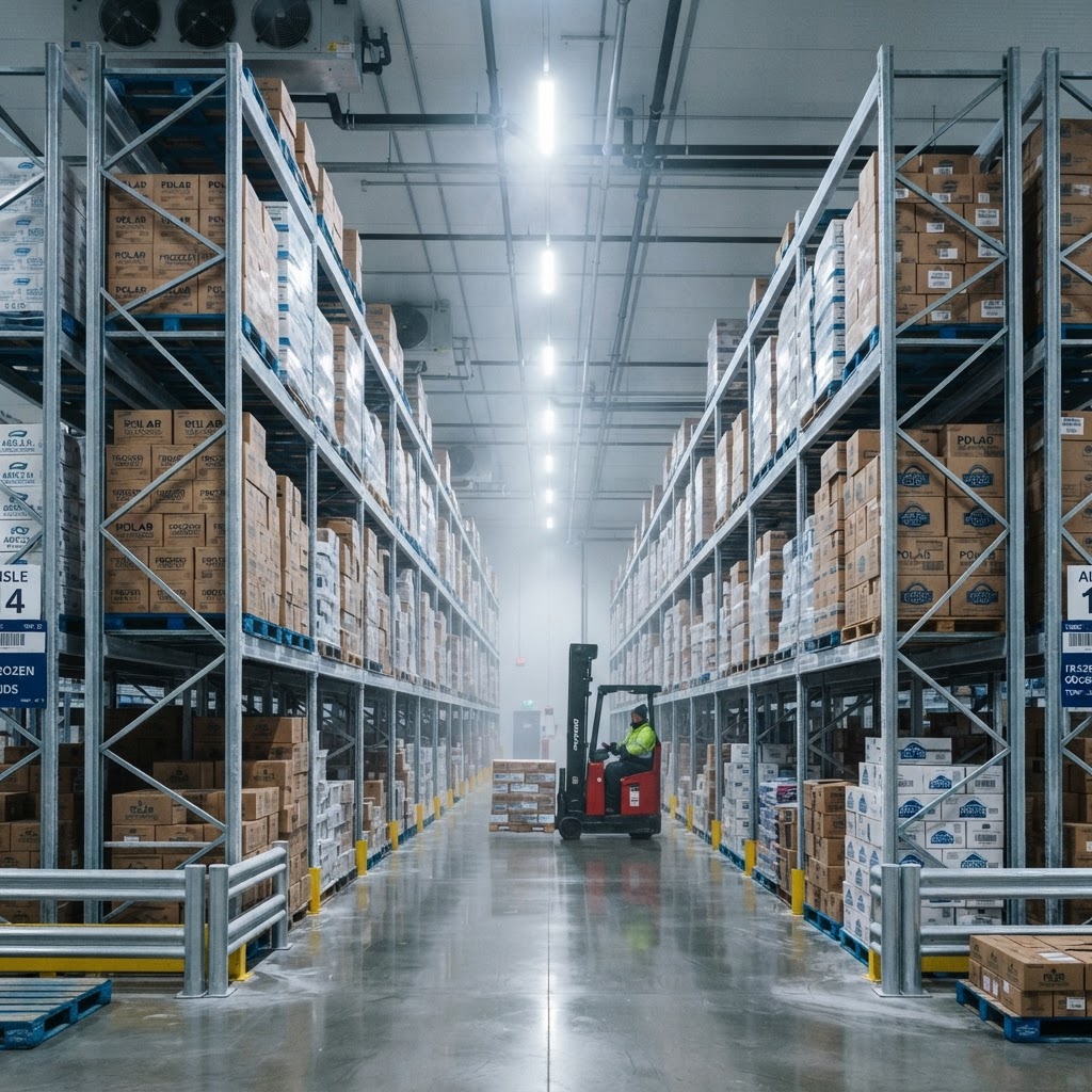 Chambre froide de stockage des produits surgelés
