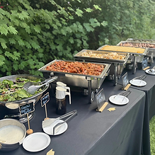 Catering buffet setup