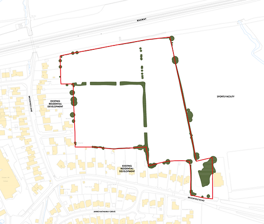 Site location plan for Brookfield Road, Churchdown
