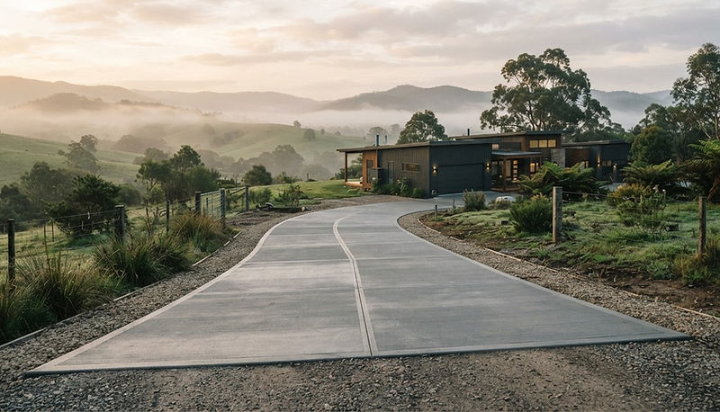 Concreting in Bunyip, West Gippsland
