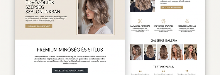 LUMINÁRIA — premium hair salon website demo screenshot