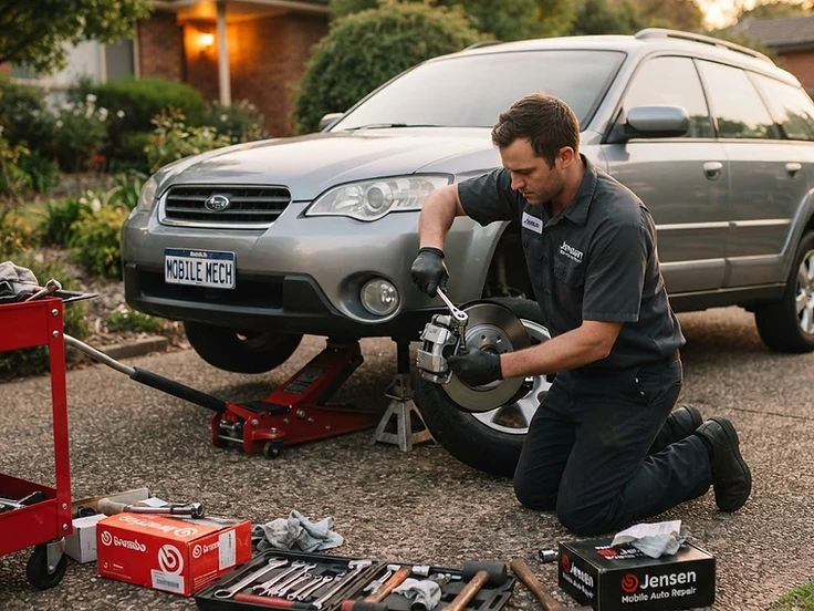 Auto Bros Mobile Mechanic working on a customer's car