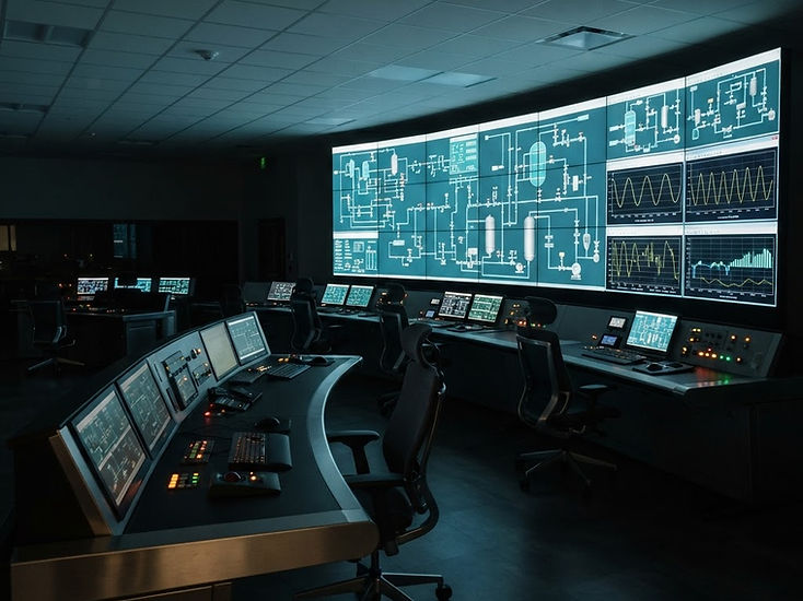 Chemical plant control room