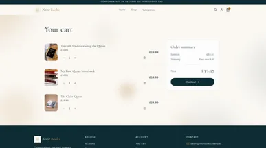 Book shop template preview