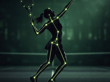 Biomechanics analysis overlay tracking joints and motion