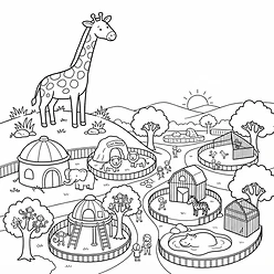 Coloring sheet 7: Rafi Sees the Whole Zoo
