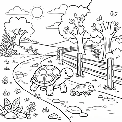 Coloring sheet 1: Taj Helps a Little Friend