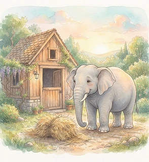 Portrait of Bo the Elephant