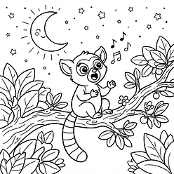 Coloring sheet 8: Lulu's Night Song
