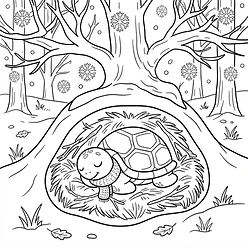 Coloring sheet 6: The Long Winter Sleep