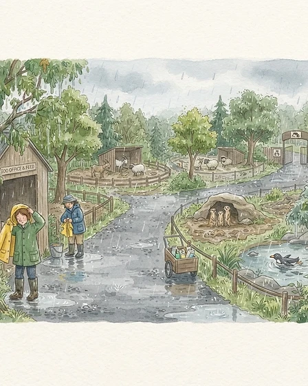Rainy Day at the Zoo