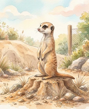 Portrait of Mango the Meerkat