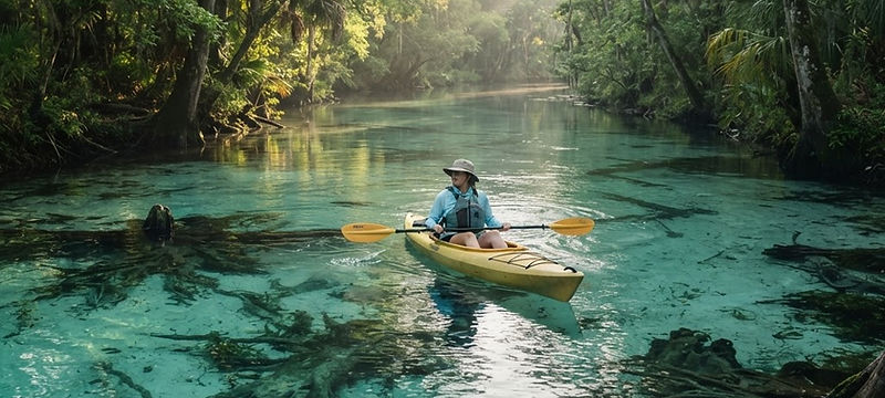 Manatee Kayak at Three Sisters Springs