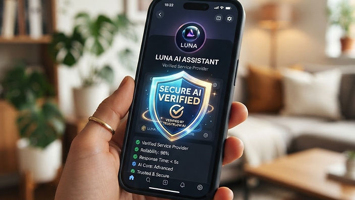 AI destekli güvenli hizmet doğrulama ekranı