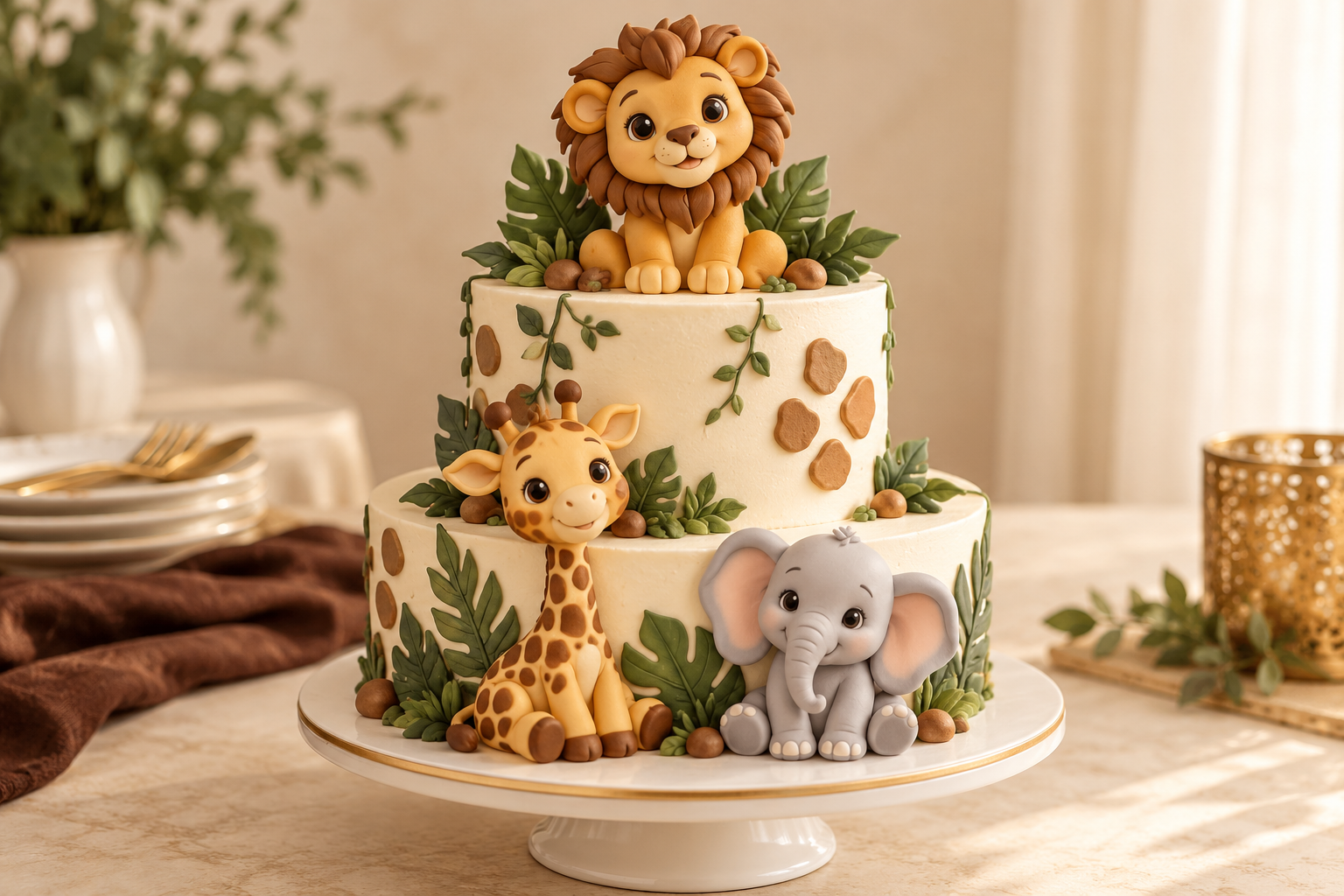 Jungle Friends Celebration Cake