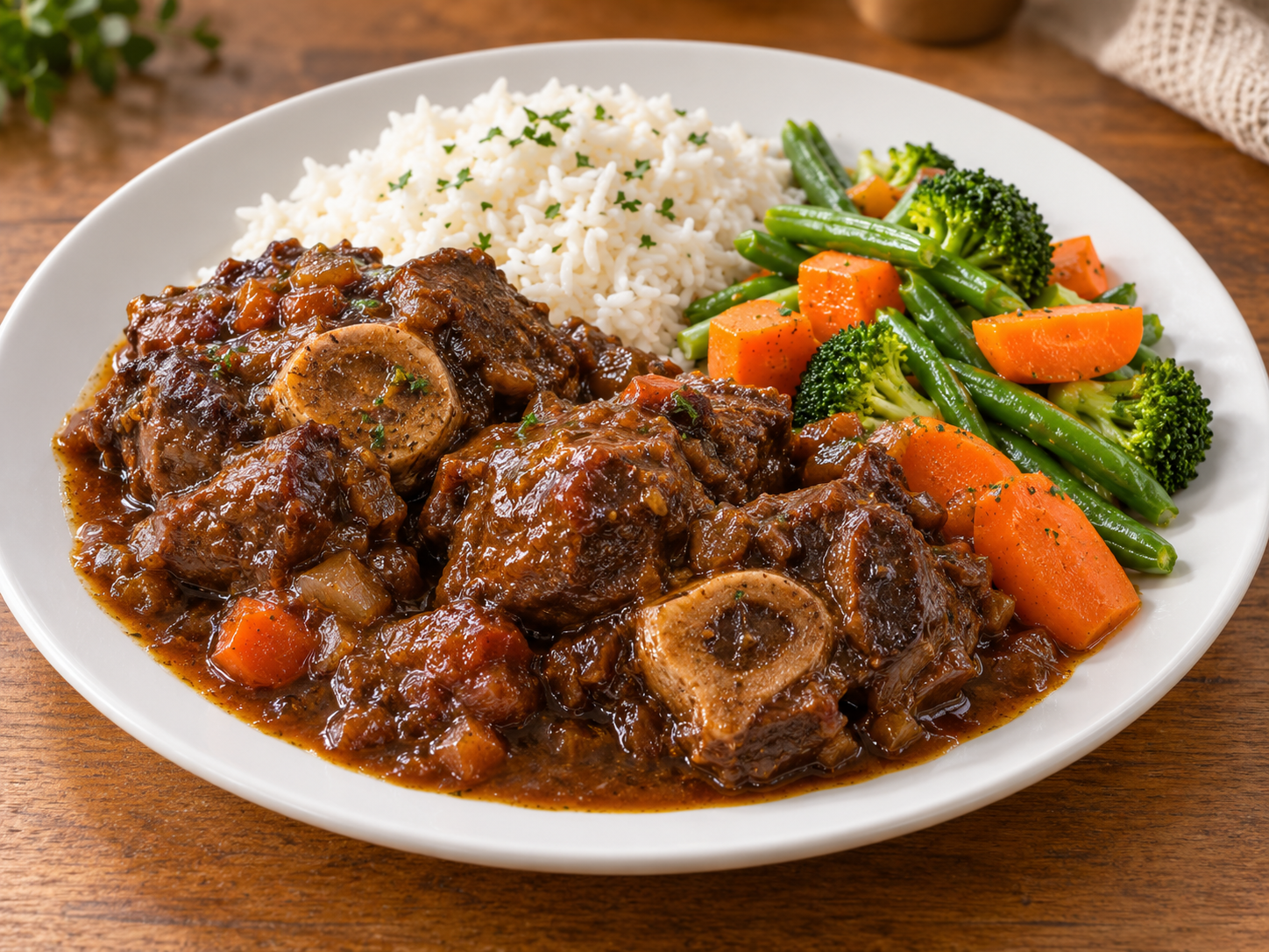 Oxtail Stew with Rice & Vegetables