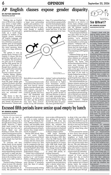 La Vista spread: Opinion, September 25, 2026