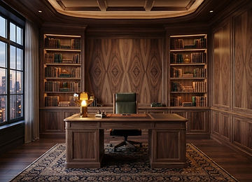 Executive Offices & Libraries in North American hardwood and veneer