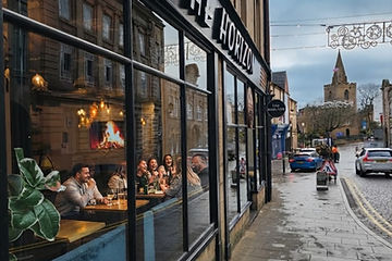 The Horizon Mansfield shopfront on Church Street, beneath the railway viaduct