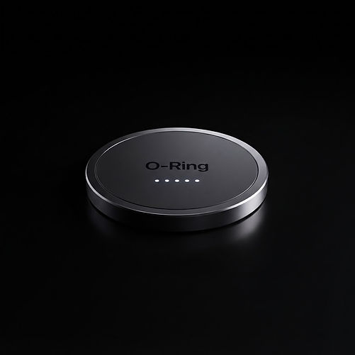 O-Ring isolated product render with five illuminated charge dots