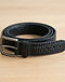 Woven Leather Belt - Black (Black), product photo
