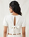 Tie-Back Cropped Top (White), lifestyle setting