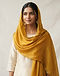 Silk Blend Dupatta - Golden Mustard (Mustard), worn or held by model