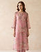 Floral Print Chiffon Kurti - Rose (Rose), lifestyle setting