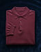 Merino Wool Blend Polo - Wine (Wine), product photo
