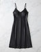Satin Slip Midi (Midnight Black), product photo