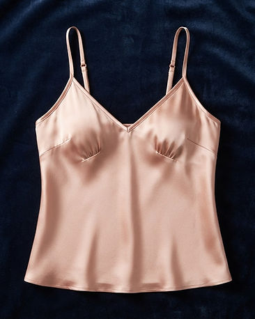 V-Neck Satin Camisole (Rose Gold), product photo