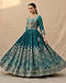 Mirror Work Anarkali Dress (Teal), lifestyle setting