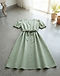 Summer Linen Midi (Sage), worn or held by model