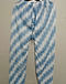 Pleated Crinkle Trousers - Blue Stripe