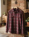 Flannel Plaid Shirt - Maroon (Maroon), lifestyle setting