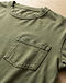 Relaxed Fit Pocket Tee - Olive (Olive), detail close-up