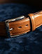 Formal Leather Belt - Tan (Tan), detail close-up