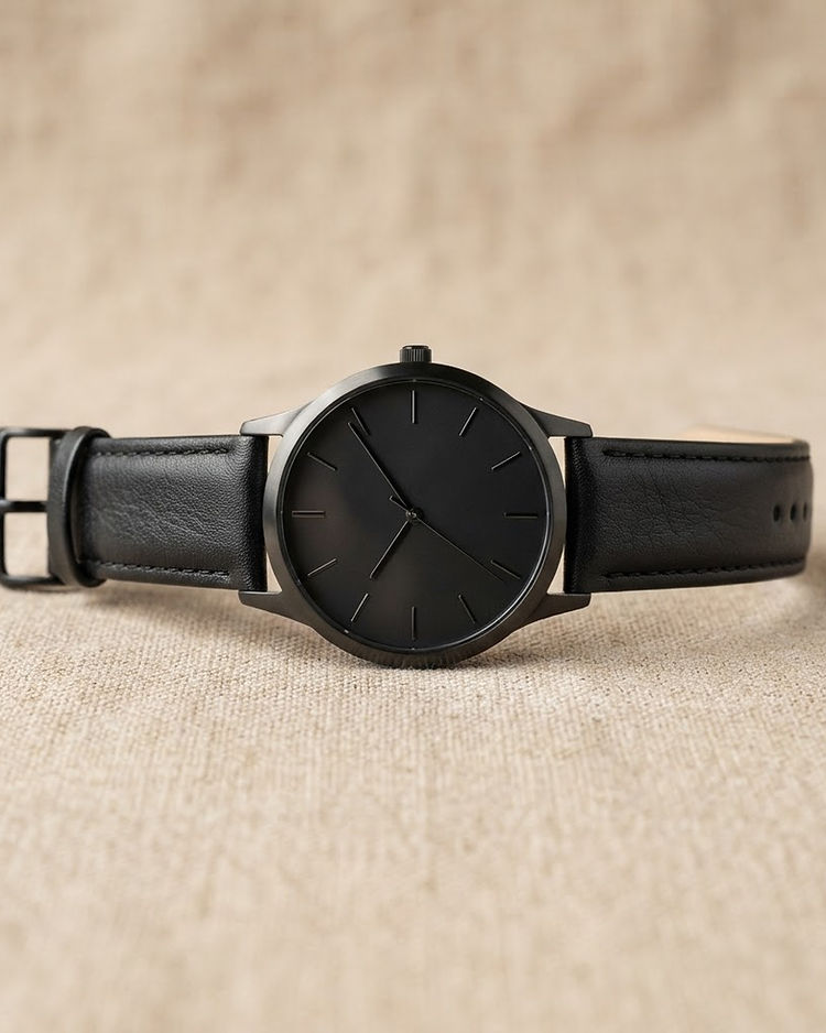 Minimalist Analog Watch - Black (Black), product photo